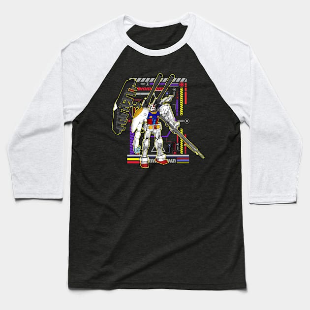 RX-78 Gundam Baseball T-Shirt by gblackid